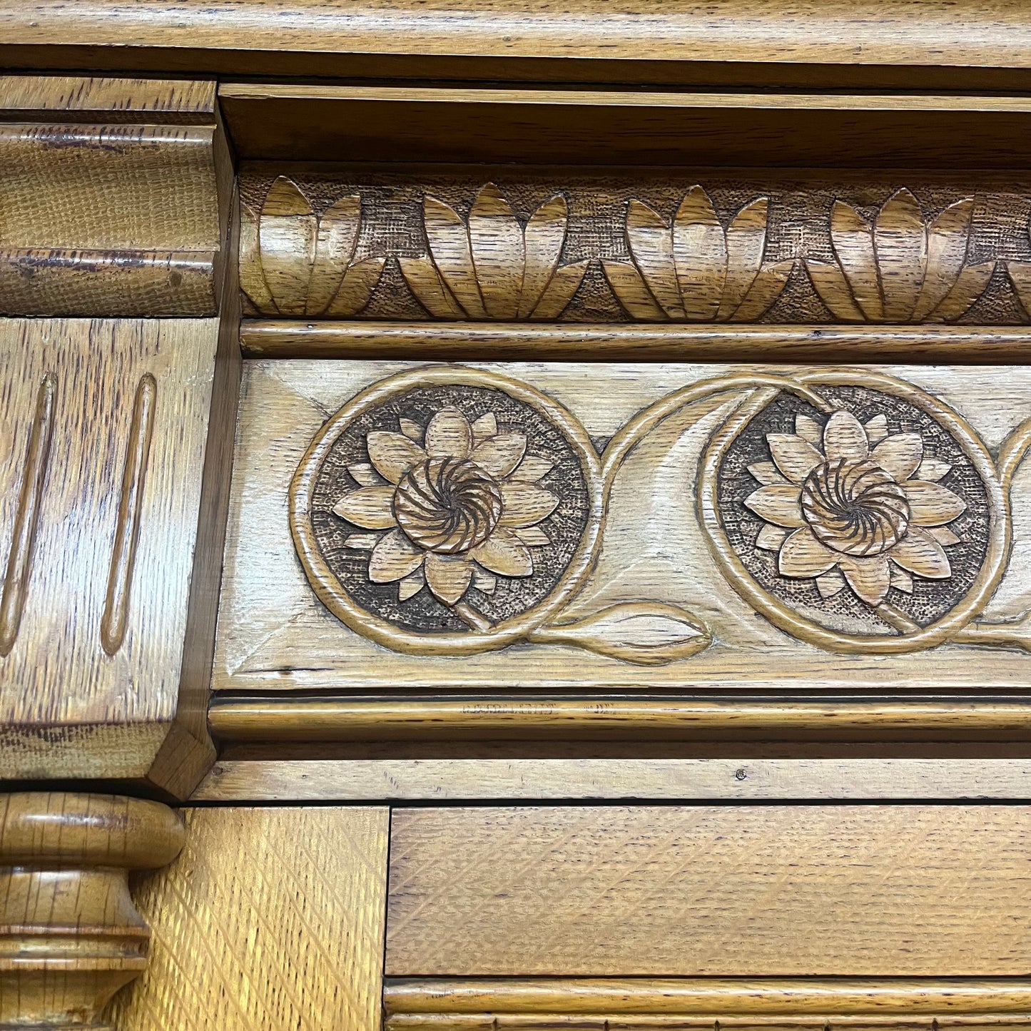Huge Antique Victorian Hand-Carved Desk/Cabinet/Hutch/Bookcase/Library (All Encompassing) Built-In