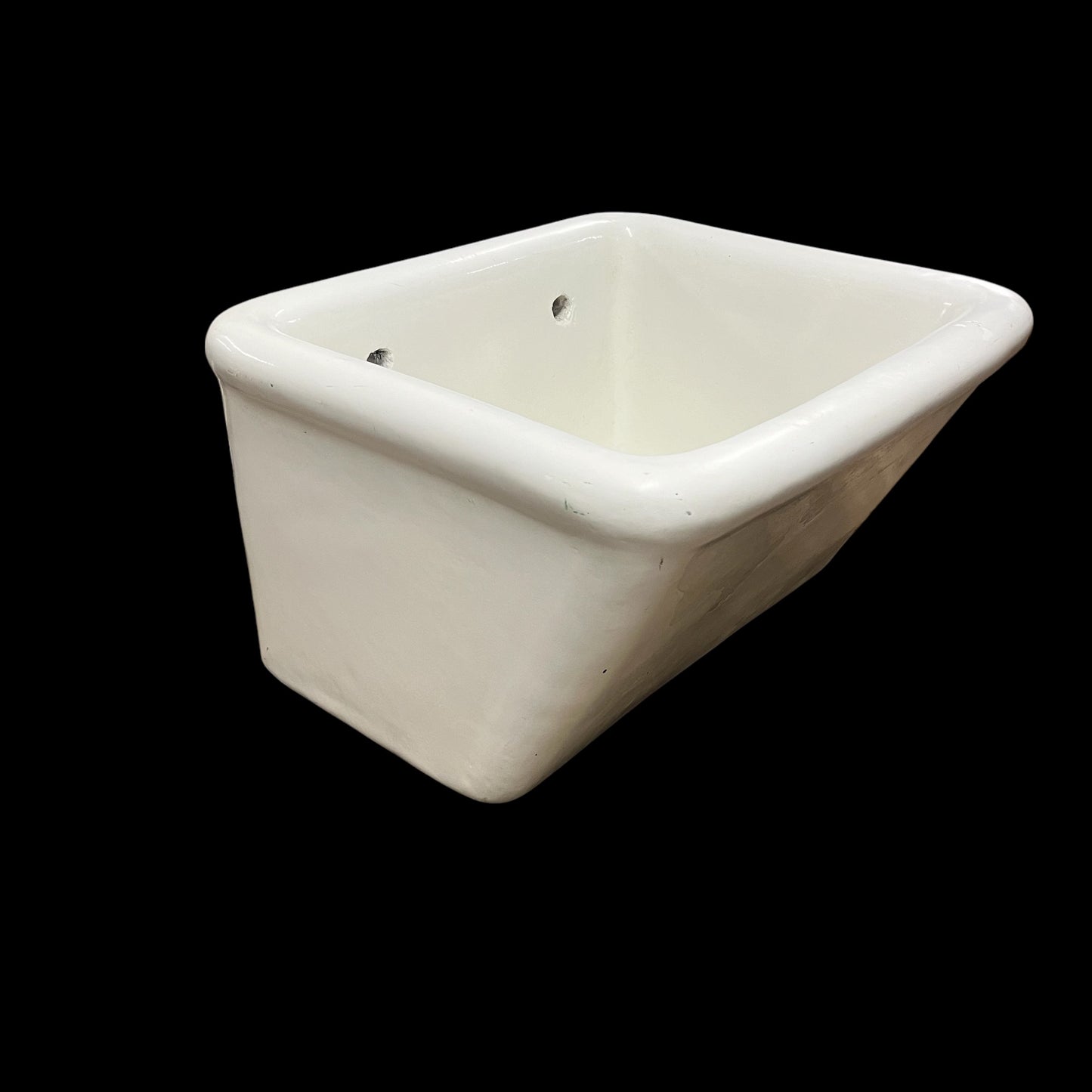 Large Basin Earthenware Antique Utility Sink With Legs