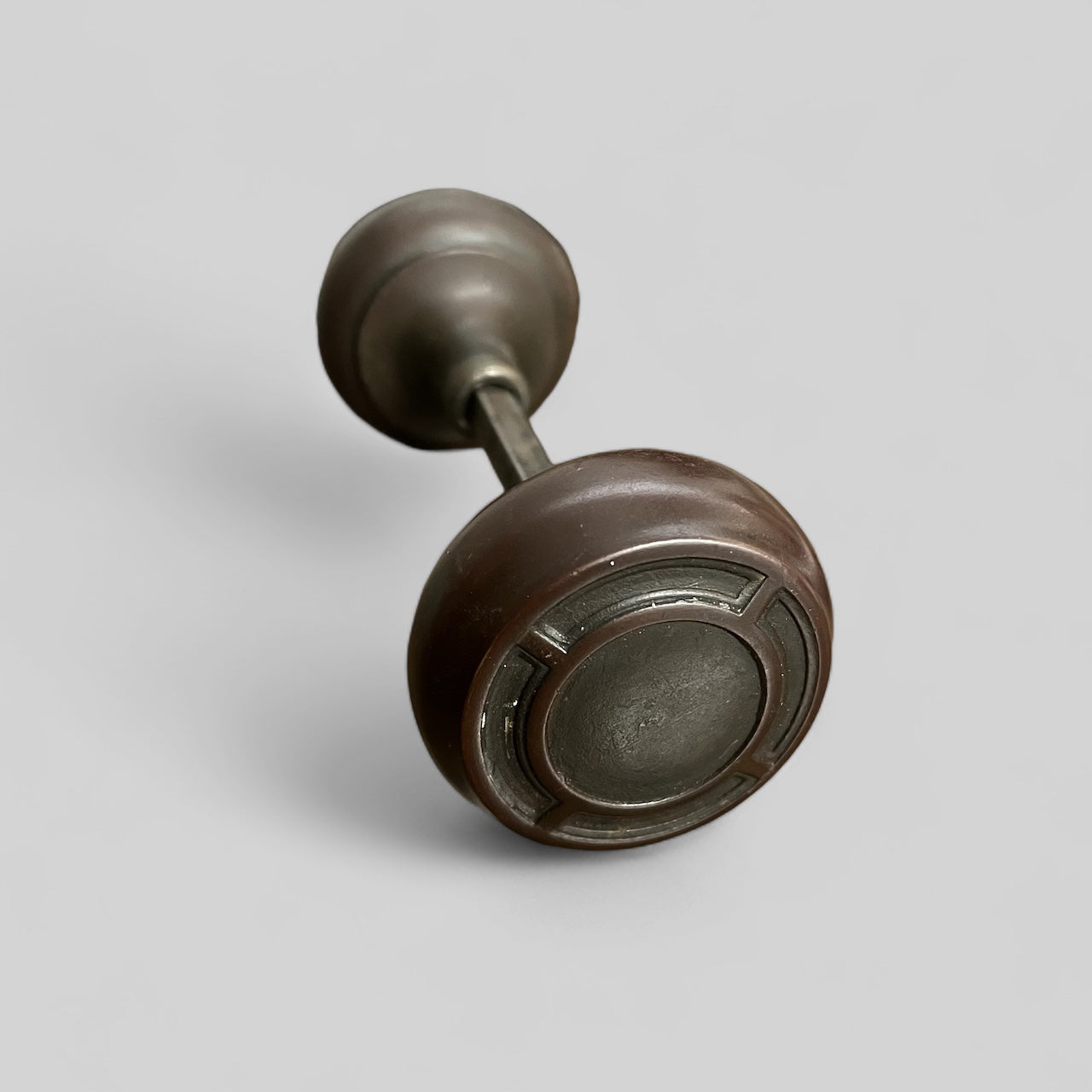 Antique Arts and Crafts / Mission Steel Door Knob Set