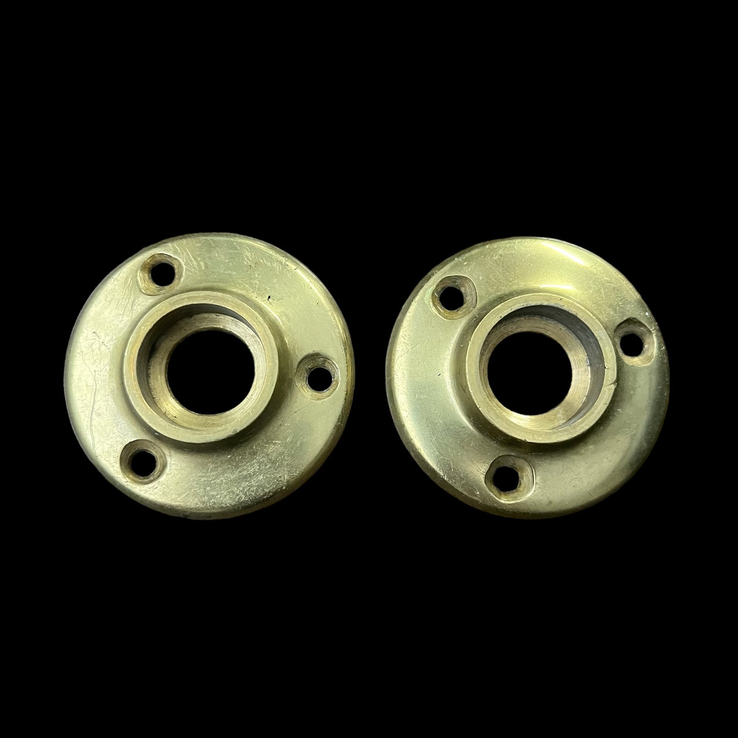 Antique Heavy Cast Brass Door Knob Set