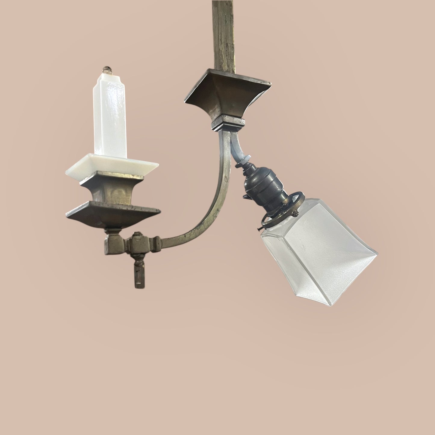 Antique Brass Gas/Electric Hanging Light
