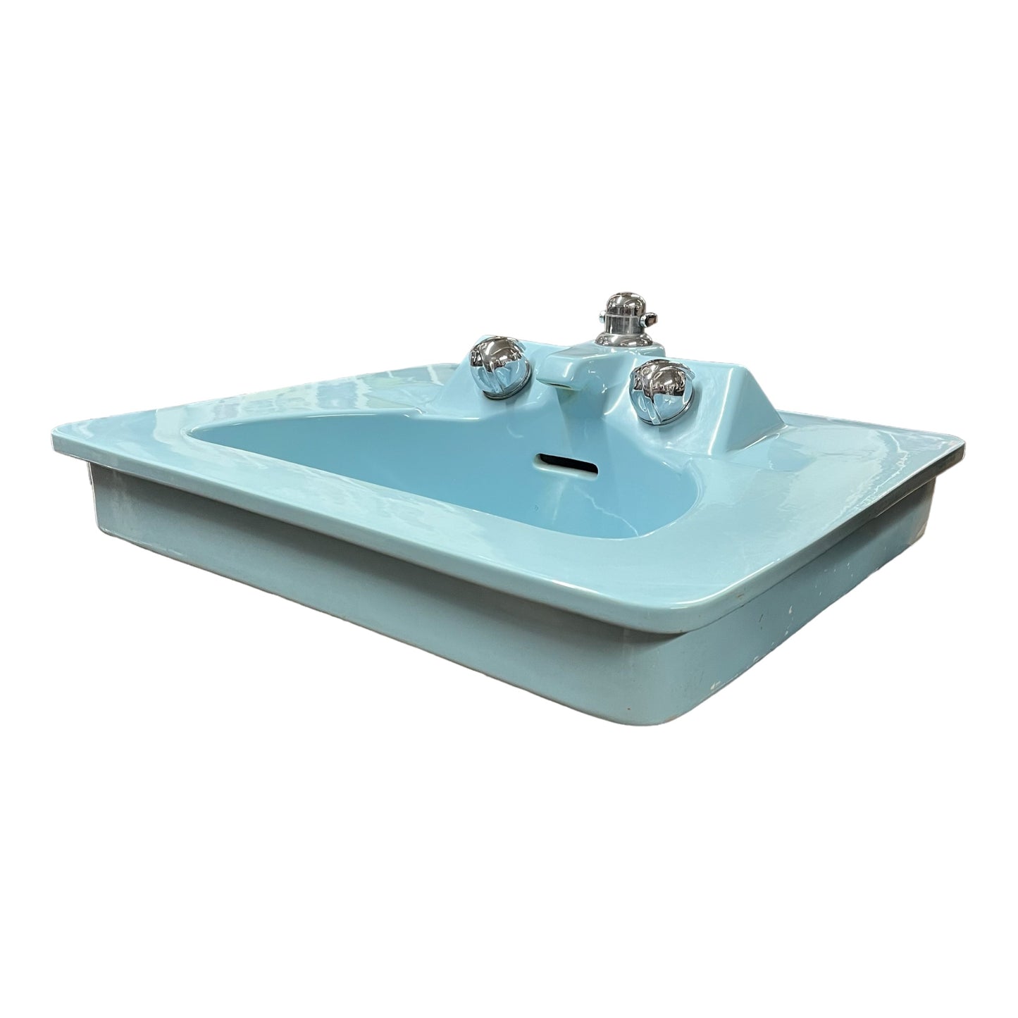 Vintage Baby Blue Crane Marcia Drop-In Sink