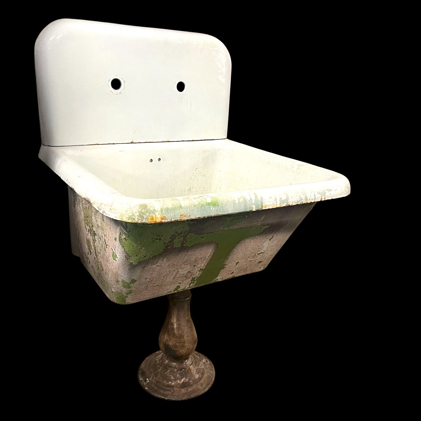 Antique Kohler Porcelain Enameled Cast Iron Pedestal Sink