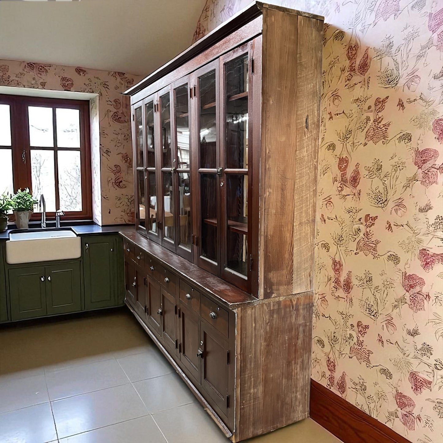 Large Antique Cabinet From Early 1900s Church Kitchen