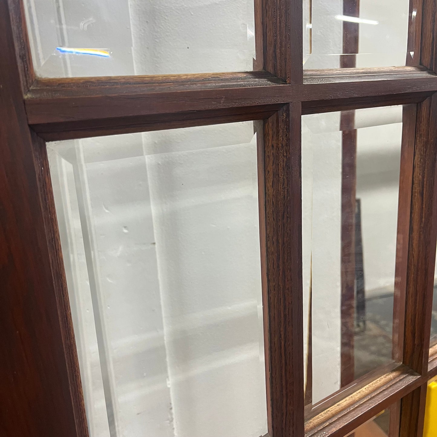 Antique Oak French Doors With Thick Beveled Glass And Original Hardware