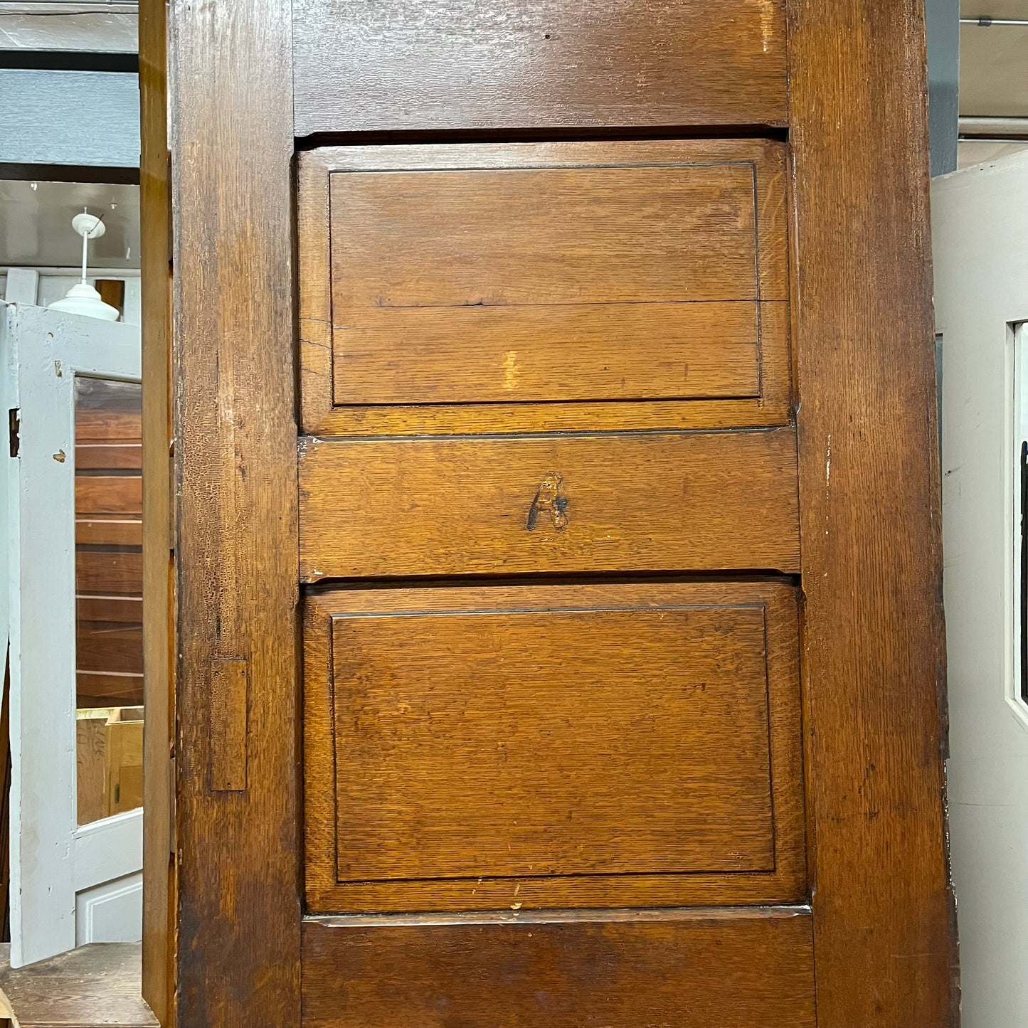 Tall Antique Oak 5 Panel Interior Door