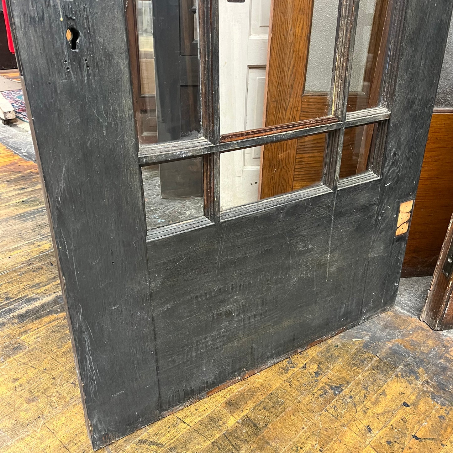 Antique Oak Craftsman Style Exterior Door