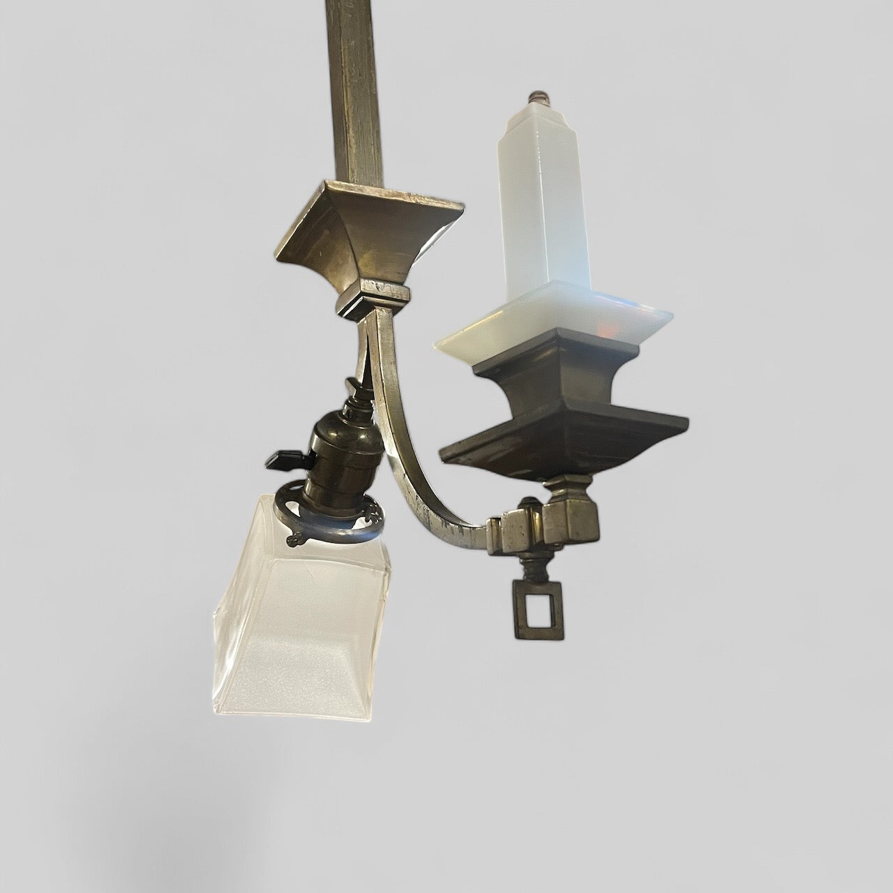 Antique Brass Gas/Electric Hanging Light
