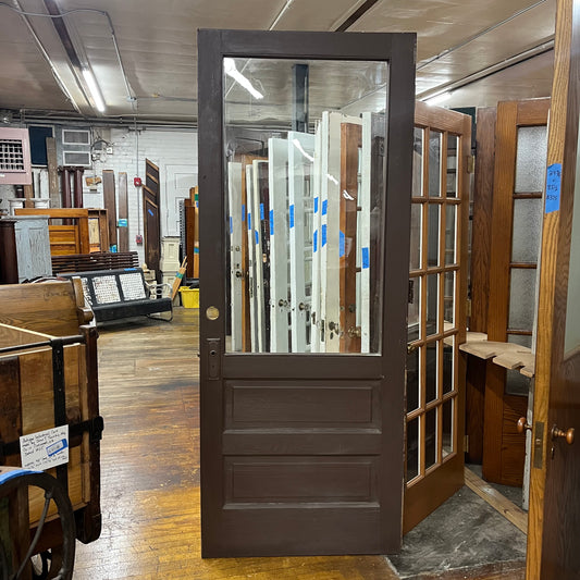 Antique Exterior Door With Half Glass