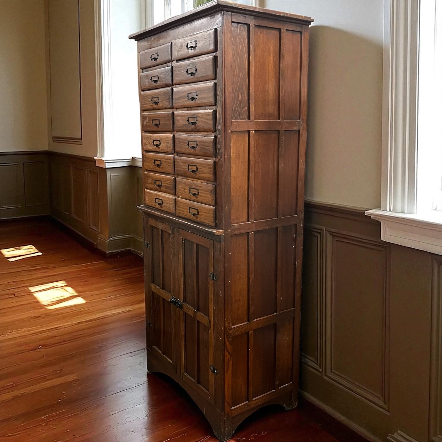Antique (early 1900s) Cabinet with Drawers and Filing Slots