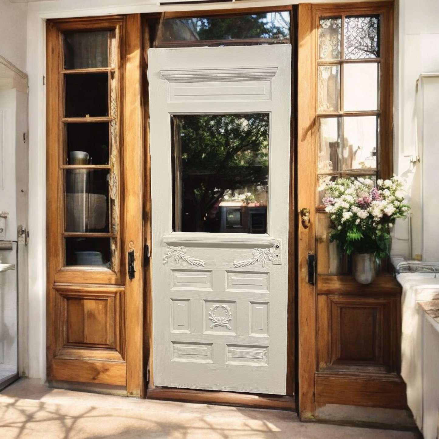 Ornate Antique Door With Glass