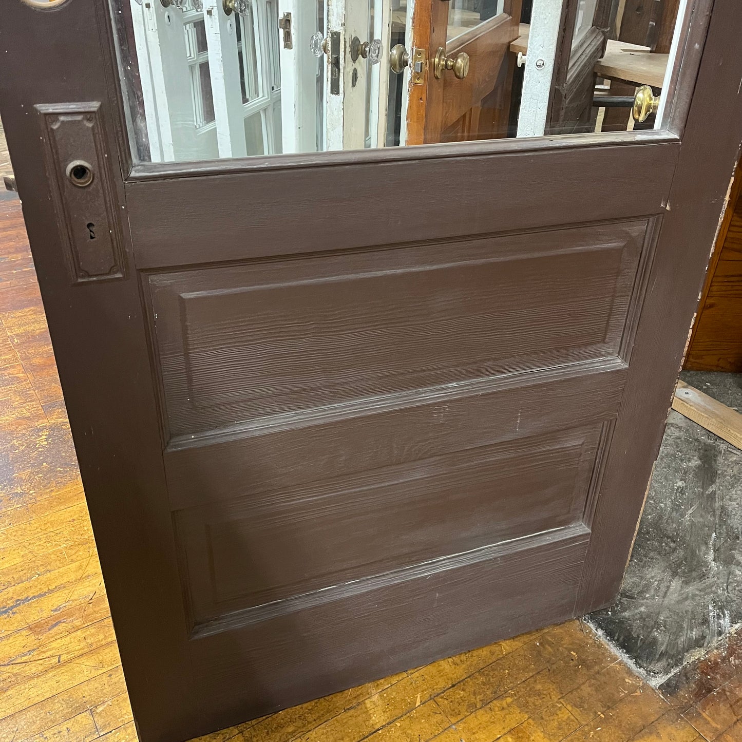 Antique Exterior Door With Half Glass