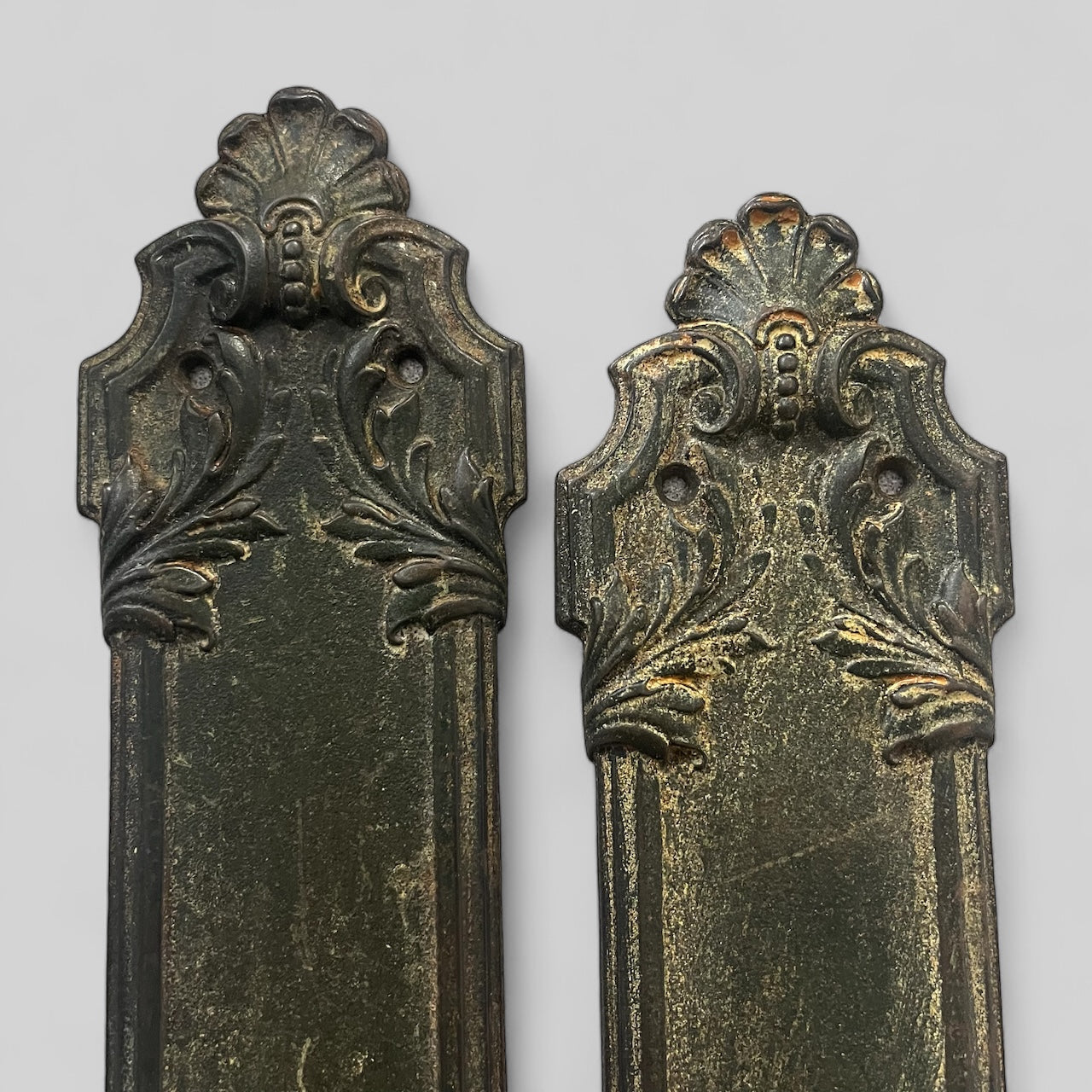 Pair of Antique Cast Iron Push Plates