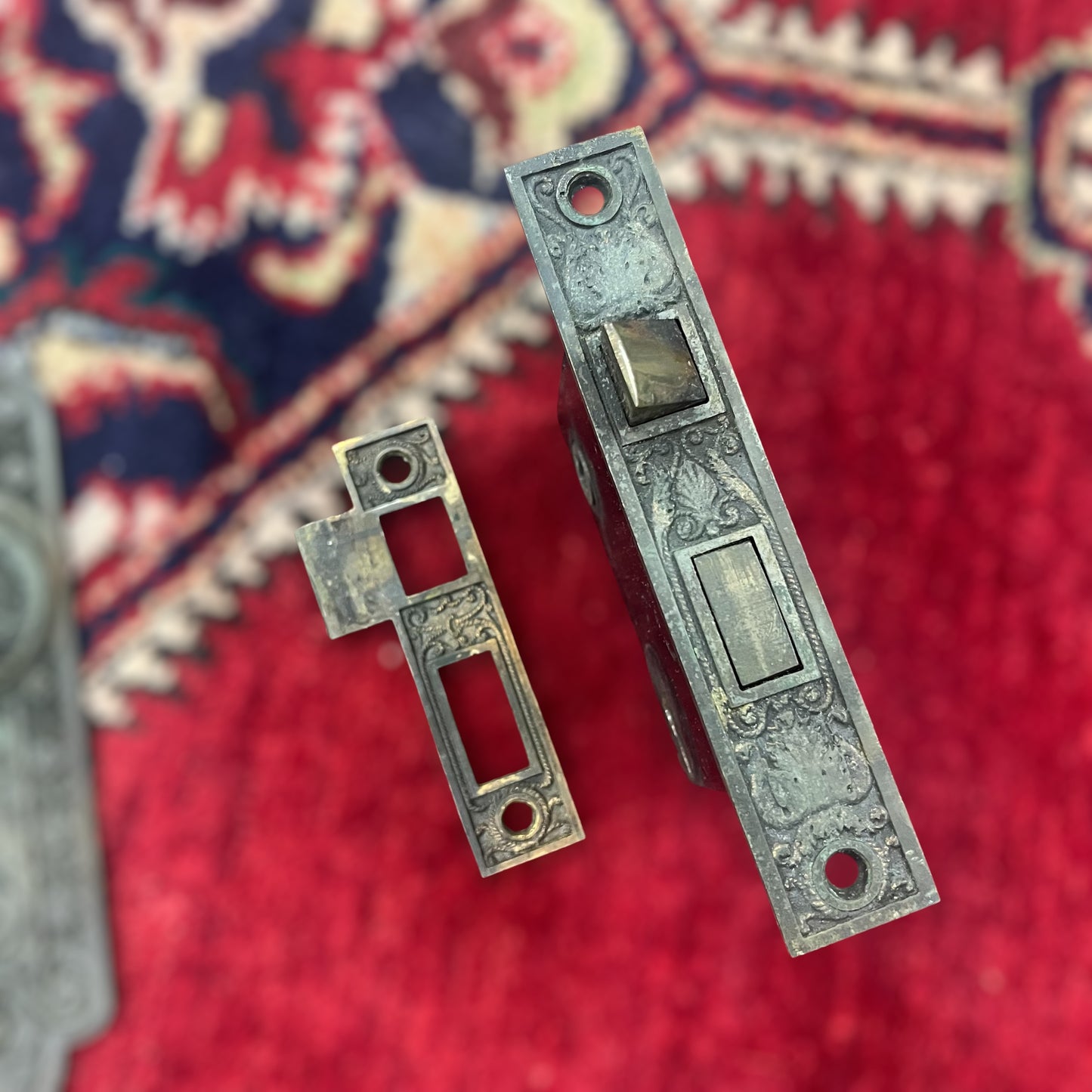 Antique Cast Bronze J. Lochner | Norwalk Door Hardware Set