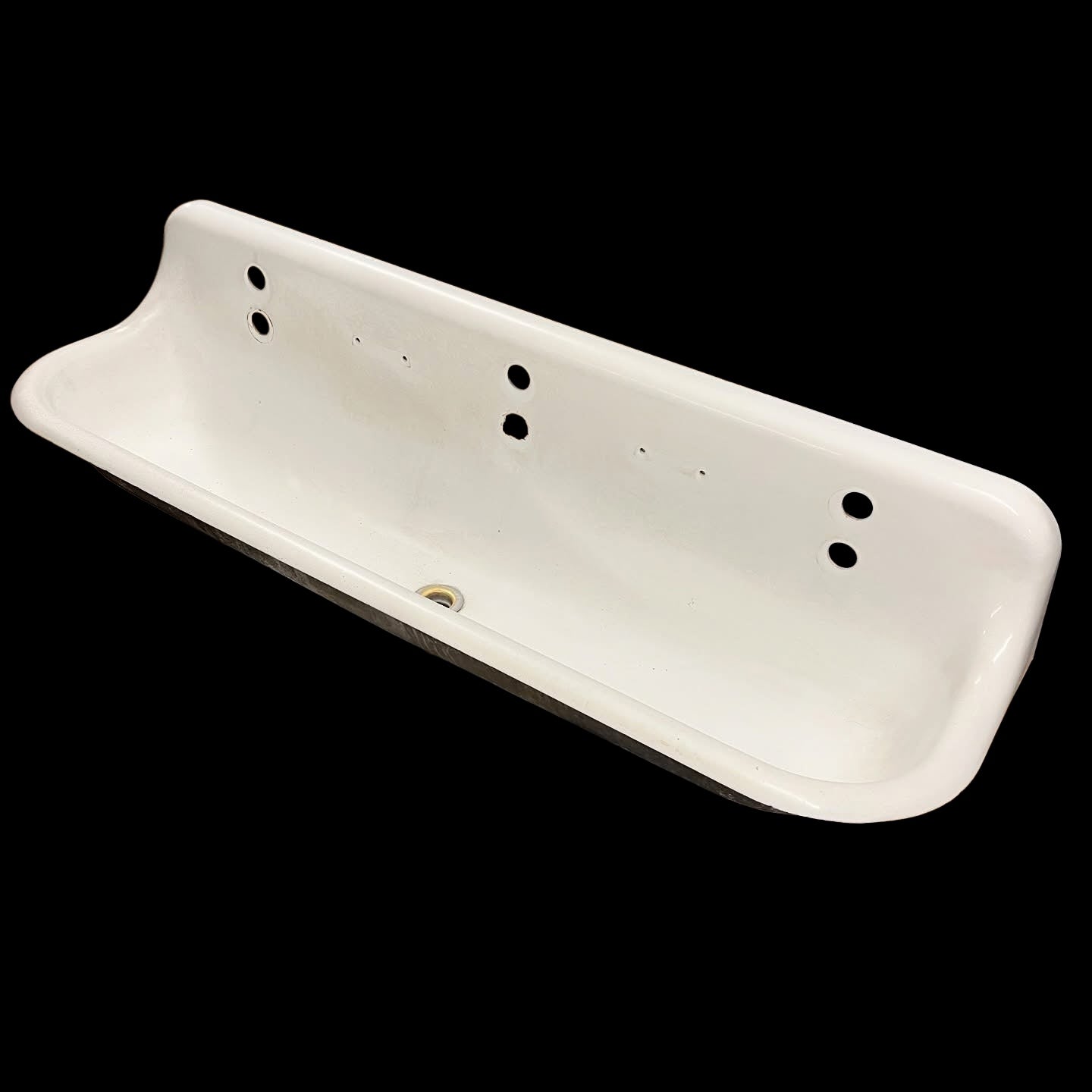 Antique Kohler Porcelain Enameled Cast Iron Trough Sink