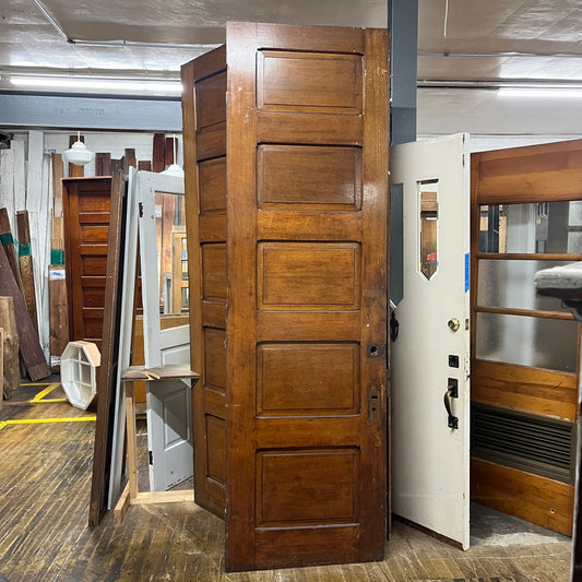 Tall Antique Oak 5 Panel Interior Door