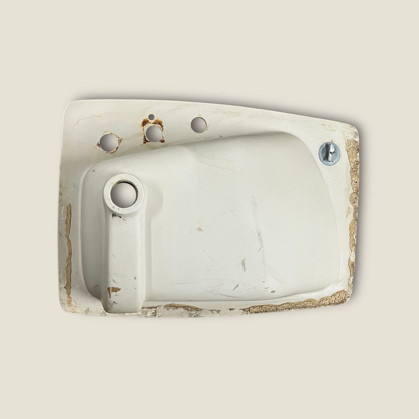 Vintage Yellow Kohler Porcelain Lady Vanity Drop-In Top Mount Bathroom Sink