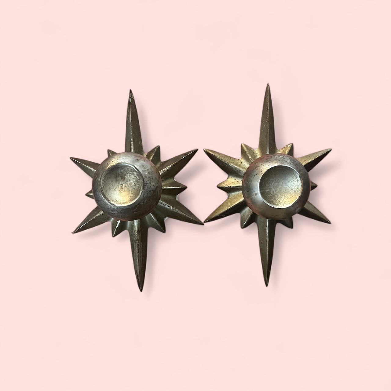 Mid-Century Schlage Starburst Doorknob Set (Non-Turning / Dummy Knob)