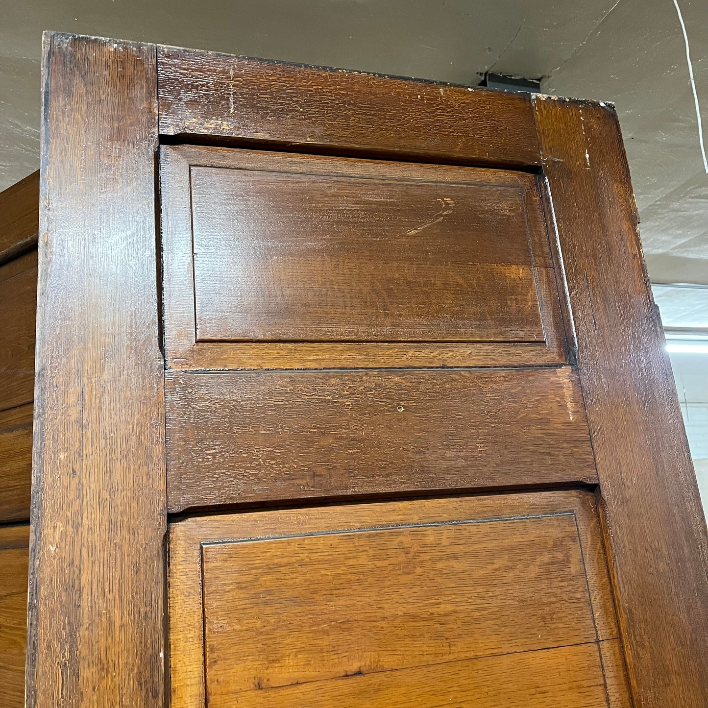 Tall Antique Oak 5 Panel Interior Door