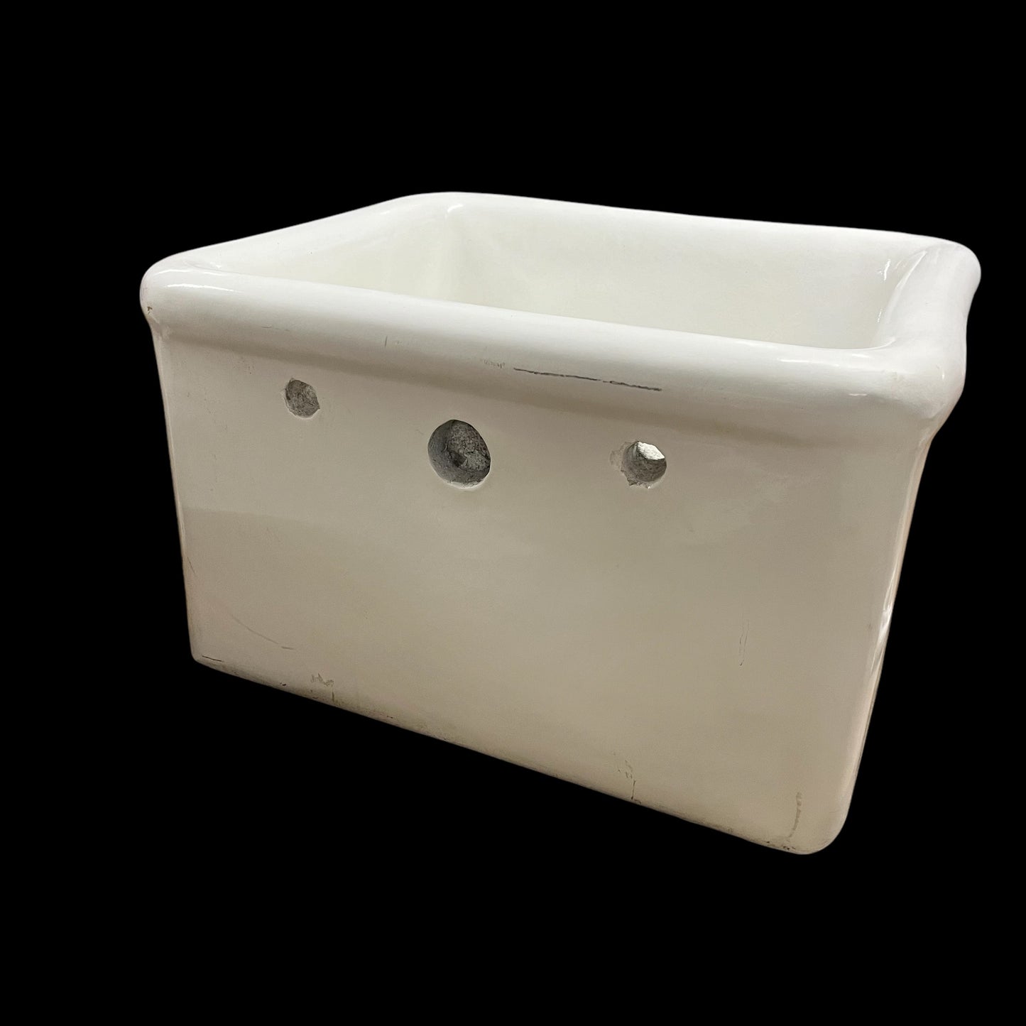 Large Basin Earthenware Antique Utility Sink With Legs