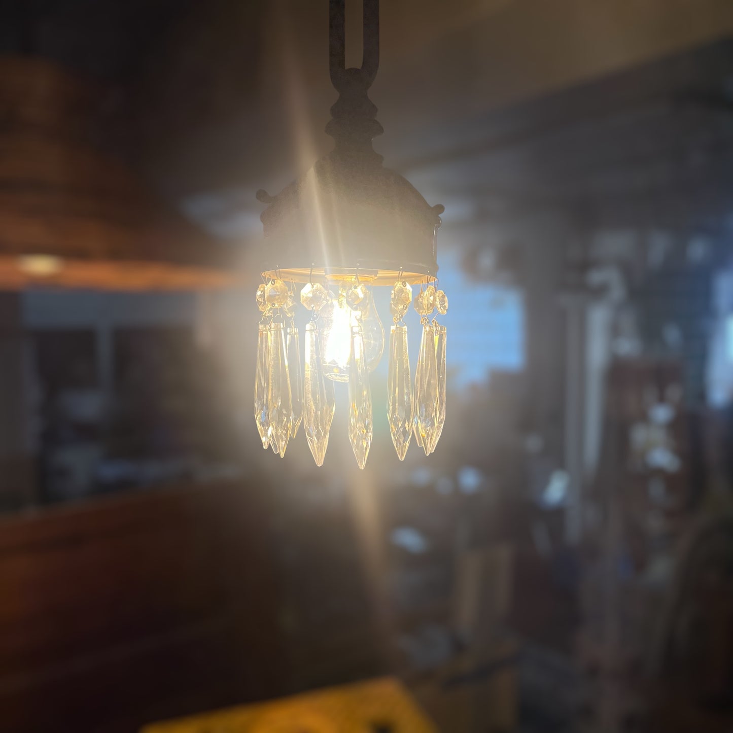 Antique Victorian Pendant Light - Rewired