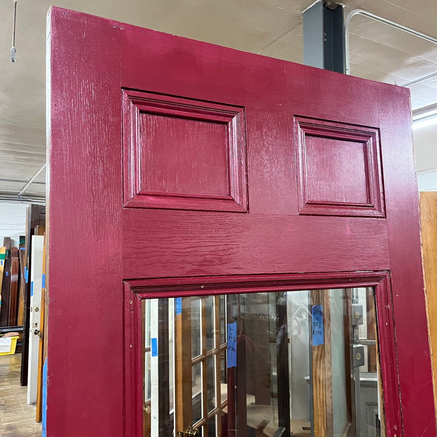 Antique Exterior Door With Half Glass