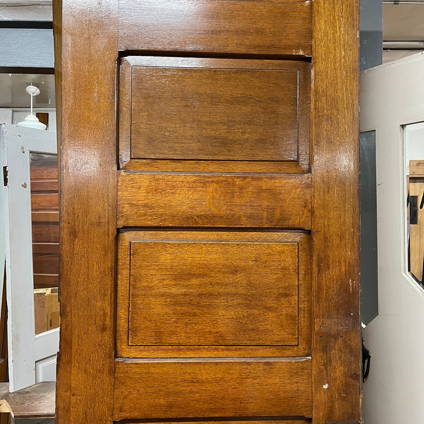 Tall Antique Oak 5 Panel Interior Door