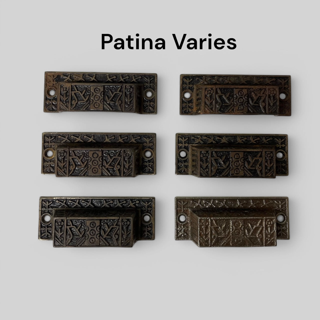 Antique Cast Iron Eastlake Style Drawer Pull