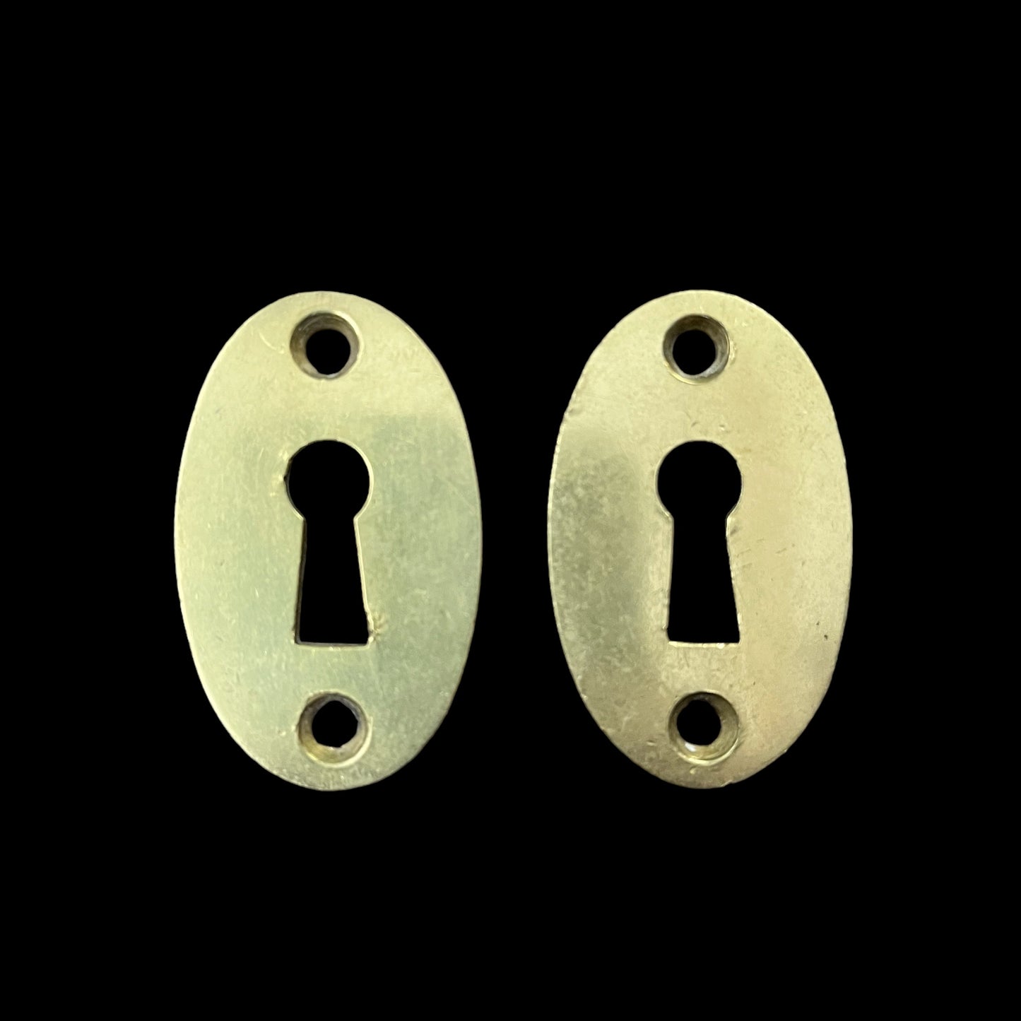 Antique Heavy Cast Brass Door Knob Set