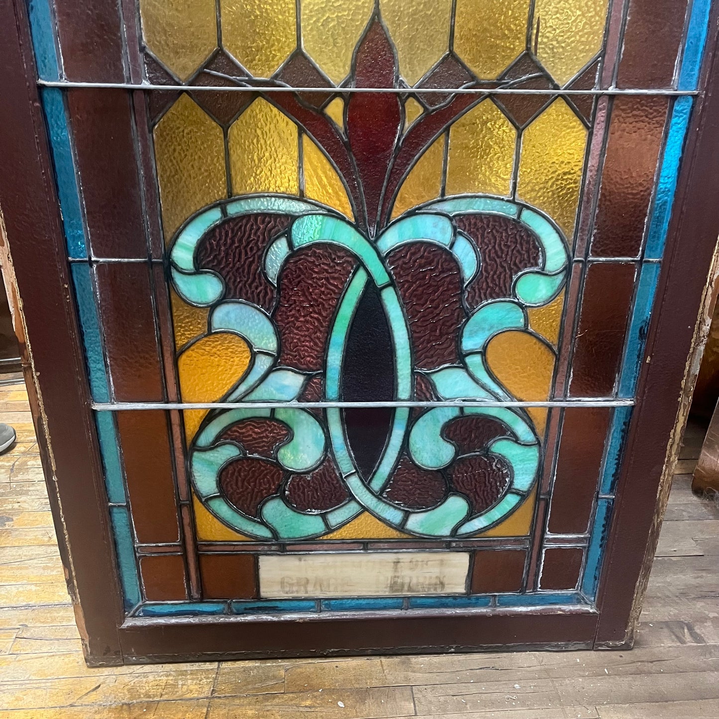 Antique Stained Glass Window From An Early 1900s Church