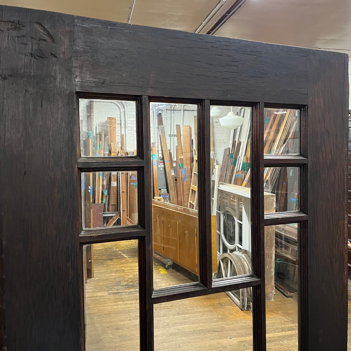 Antique Oak Craftsman Style Exterior Door