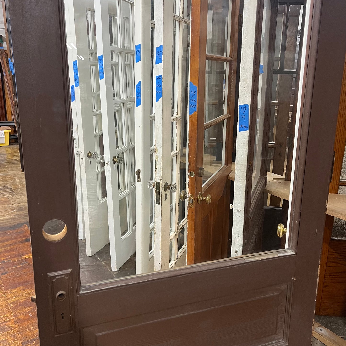 Antique Exterior Door With Half Glass