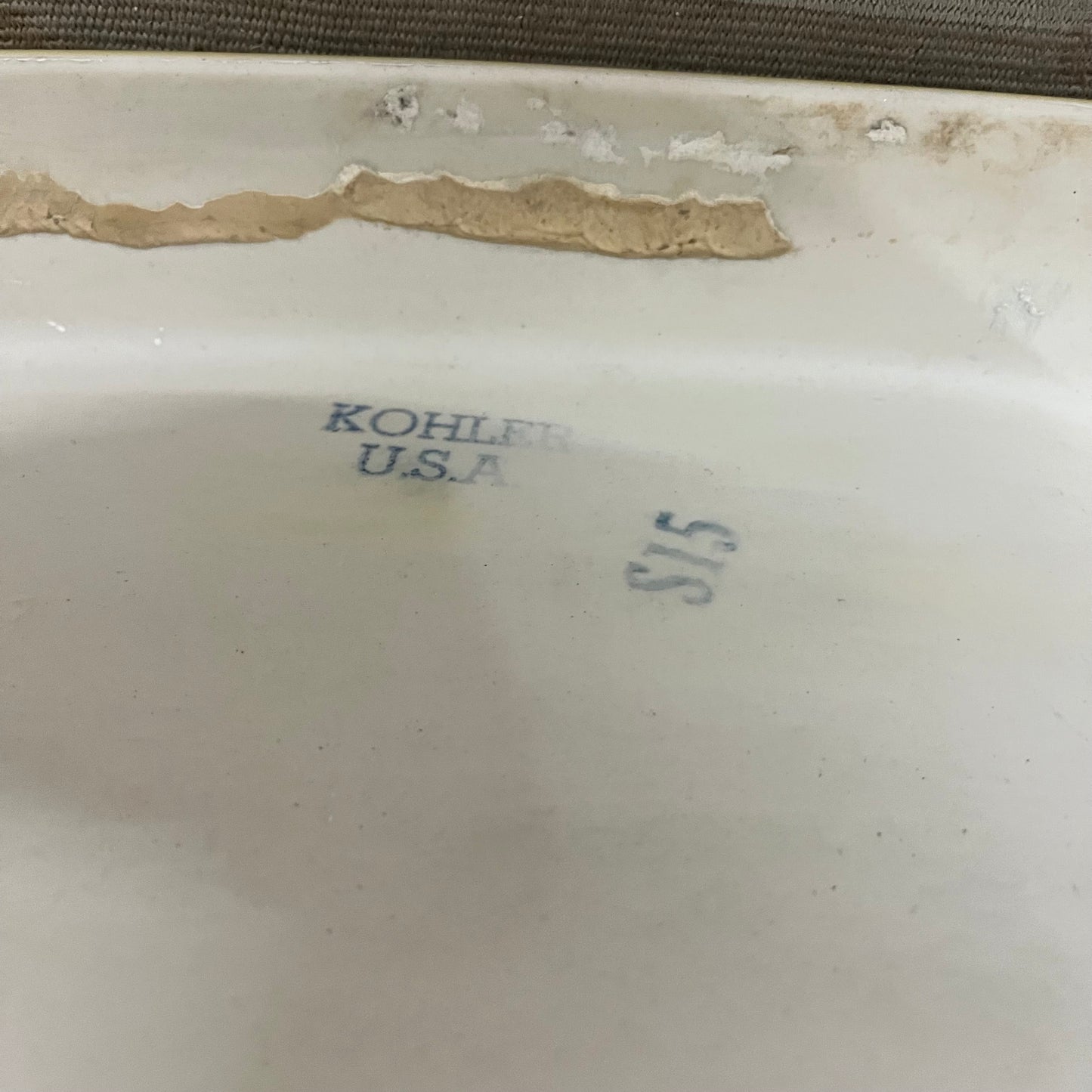 Vintage Yellow Kohler Porcelain Lady Vanity Drop-In Top Mount Bathroom Sink