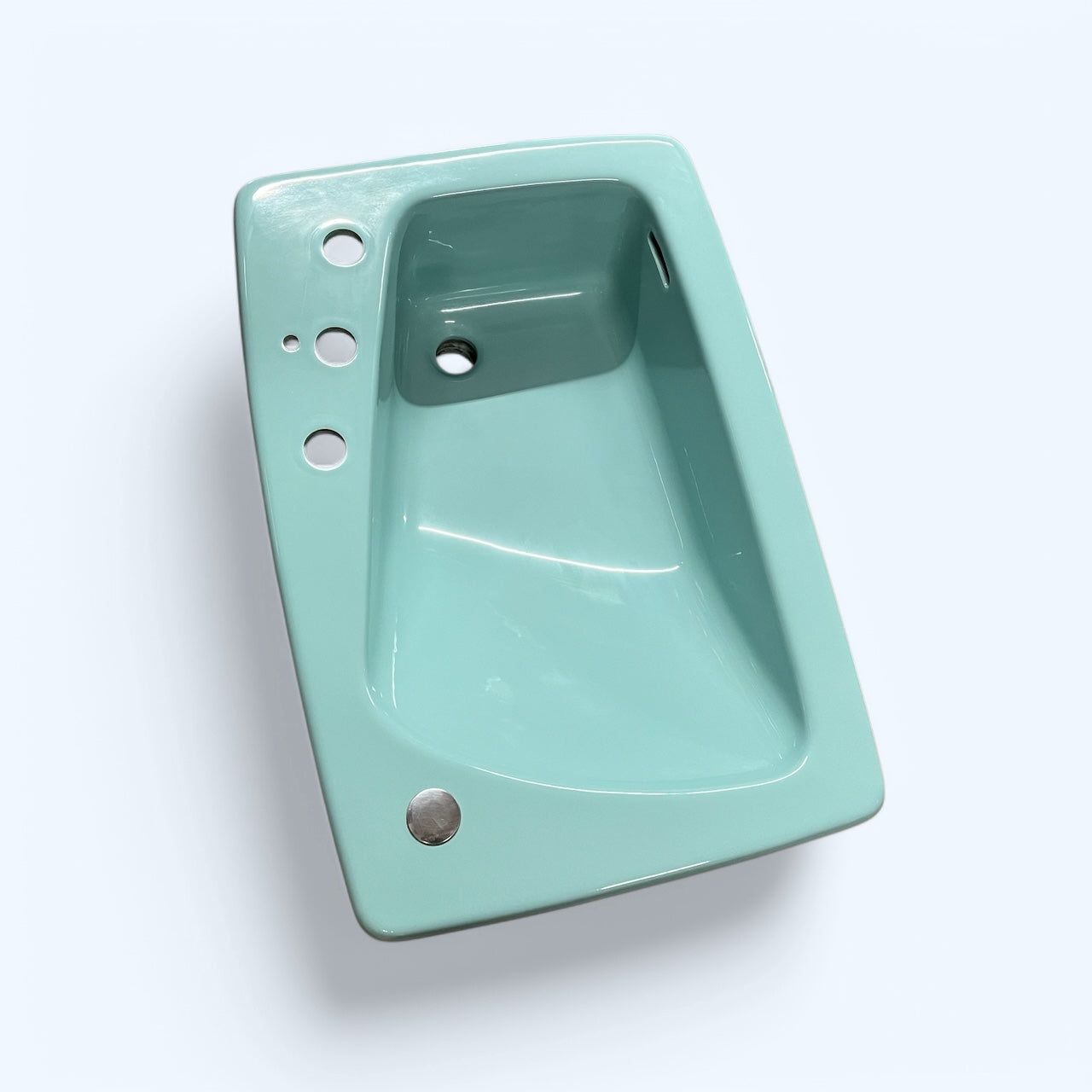 Vintage Blue Kohler Porcelain Lady Fair Vanity Drop-In Top Mount Bathroom Sink