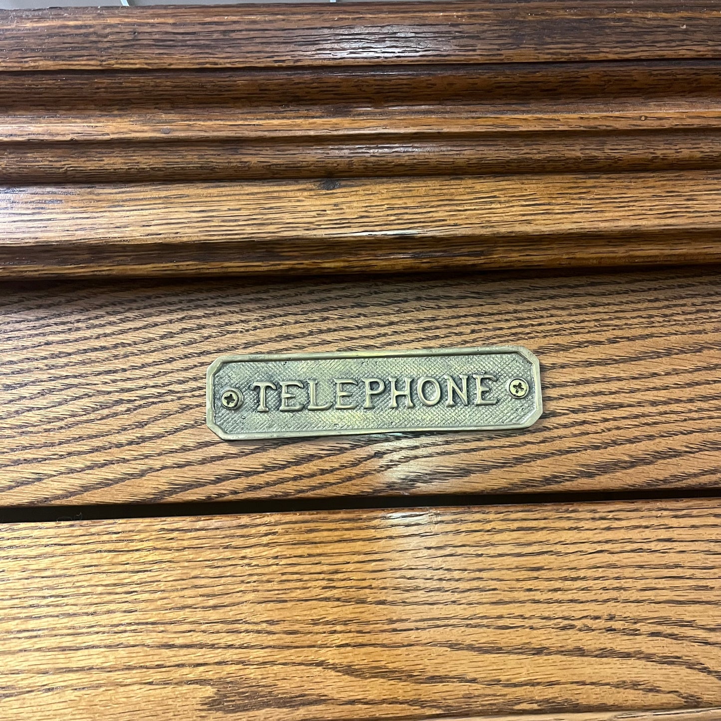 Antique Early 1900s Oak Telephone Booth