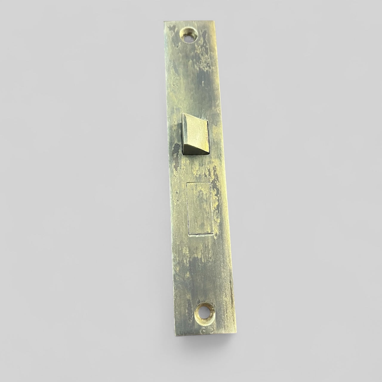 Antique Russwin Brass Moritse Lock with Strike Plate and Functional Skeleton Key