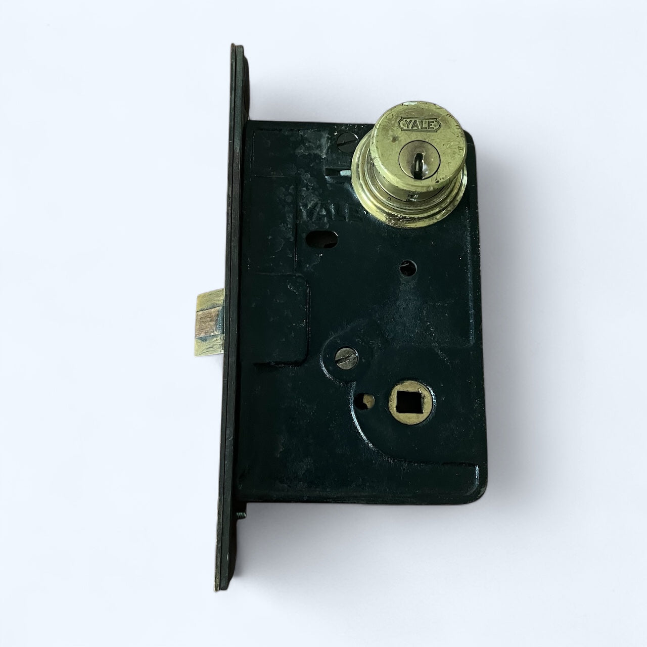 Antique Yale (#7750) Exterior Door Mortise Lock with Deadbolt