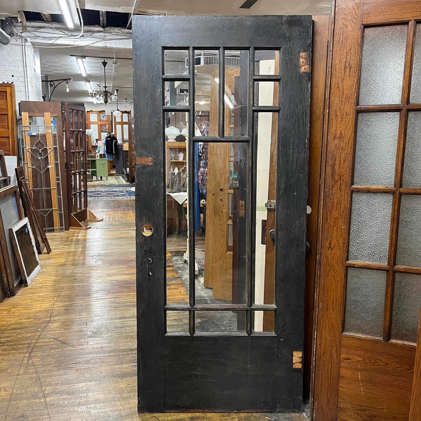 Antique Oak Craftsman Style Exterior Door