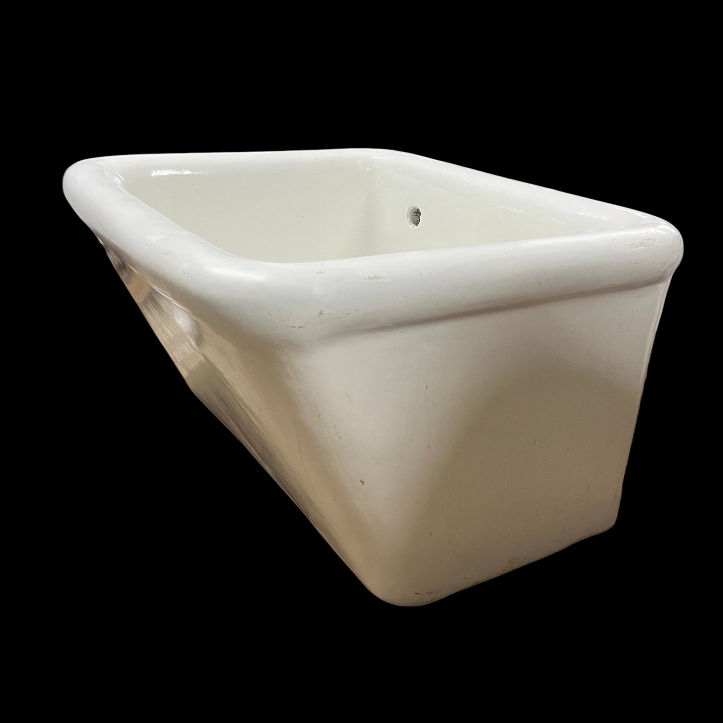 Large Basin Earthenware Antique Utility Sink With Legs
