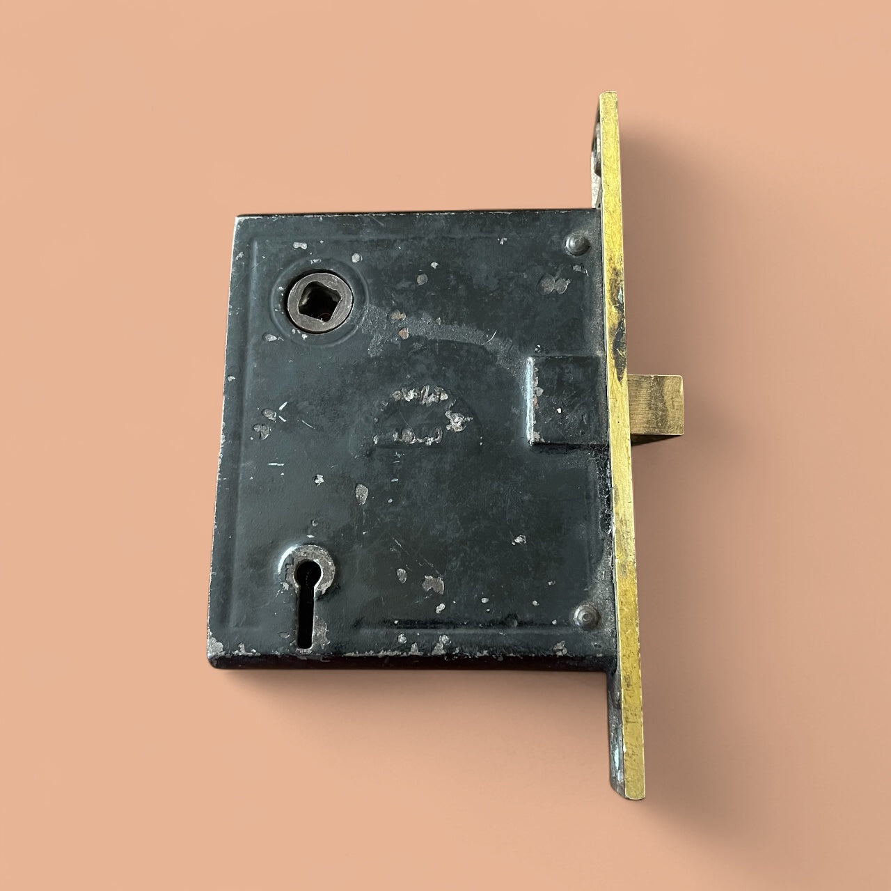 Interior Norwalk Mortise Lock #2495 With Functional Skeleton Key - Patent Date 1865