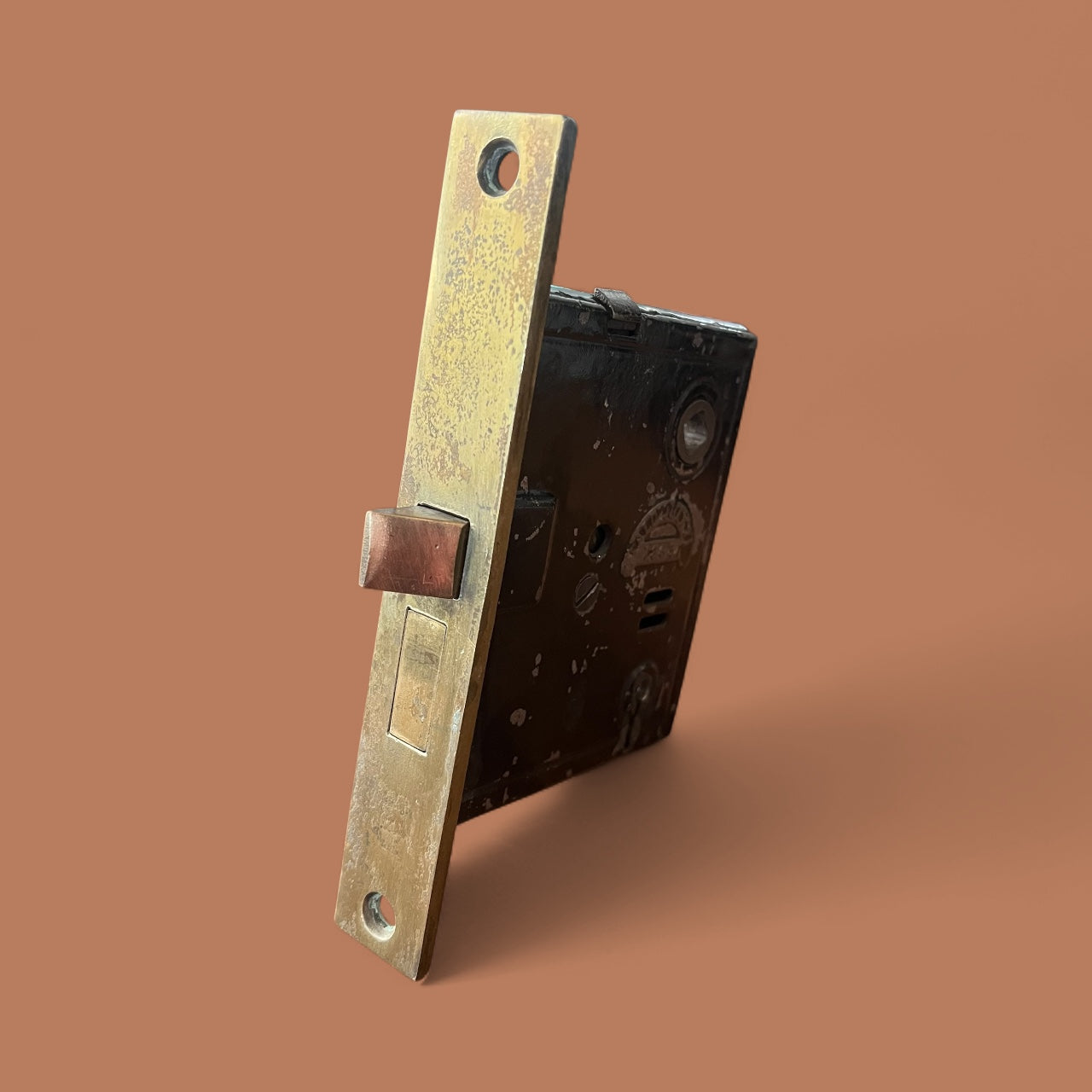 Interior Norwalk Mortise Lock #2495 With Functional Skeleton Key - Patent Date 1865