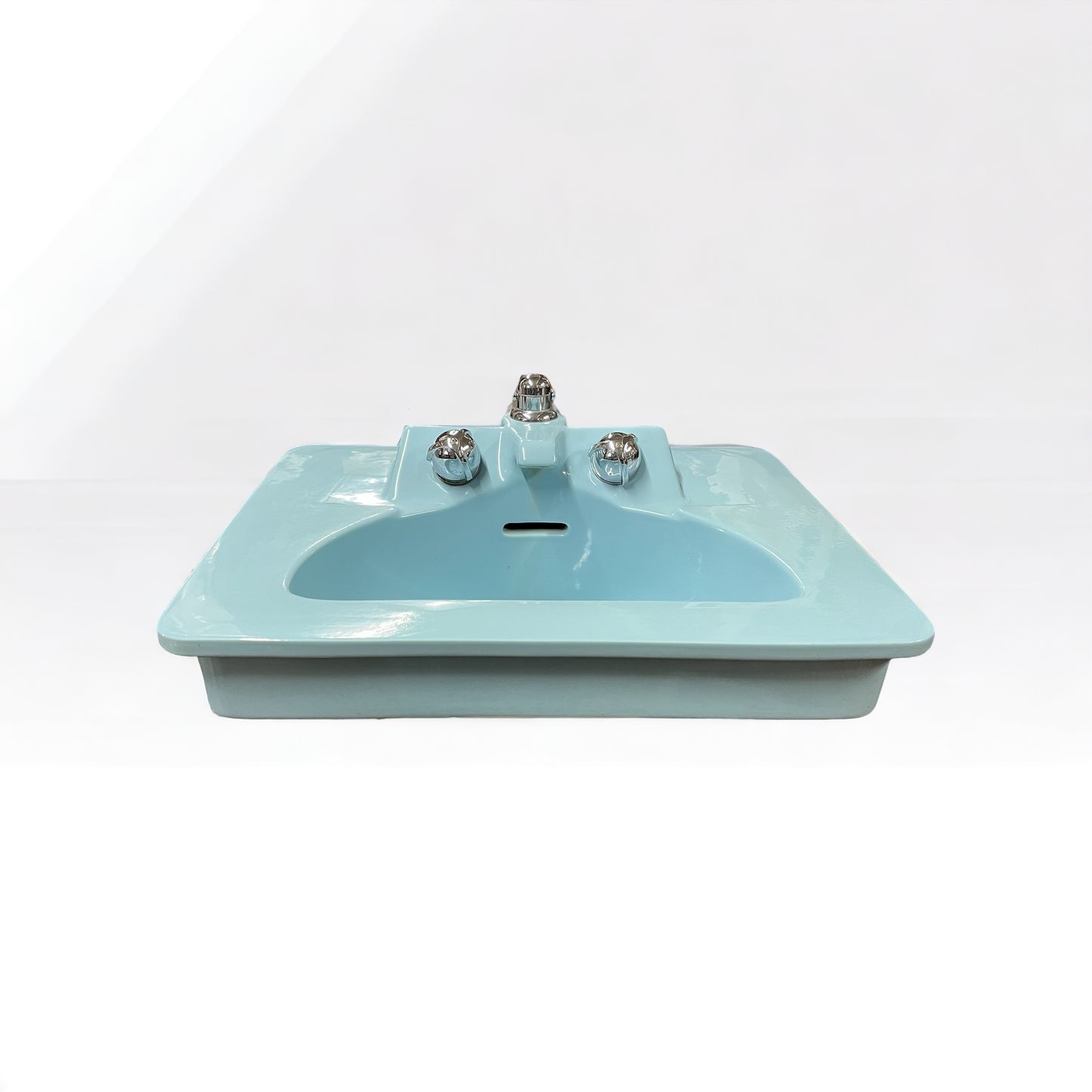 Vintage Baby Blue Crane Marcia Drop-In Sink