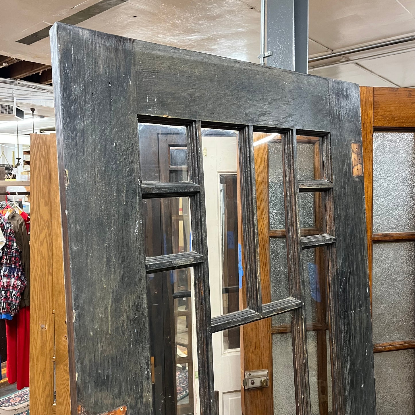 Antique Oak Craftsman Style Exterior Door