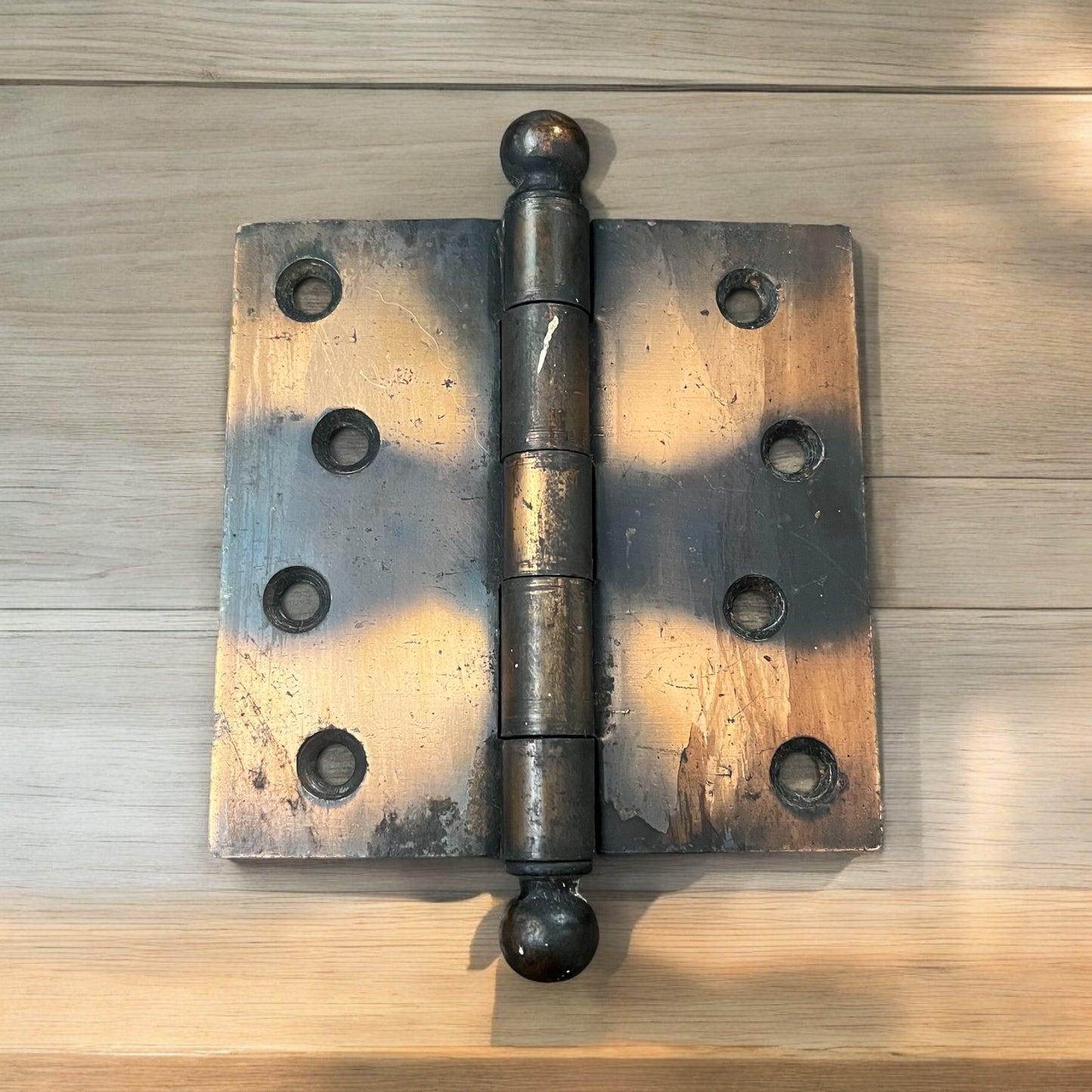 Antique Flashed Copper Plated (Japanned) 4" x 4" Hinges
