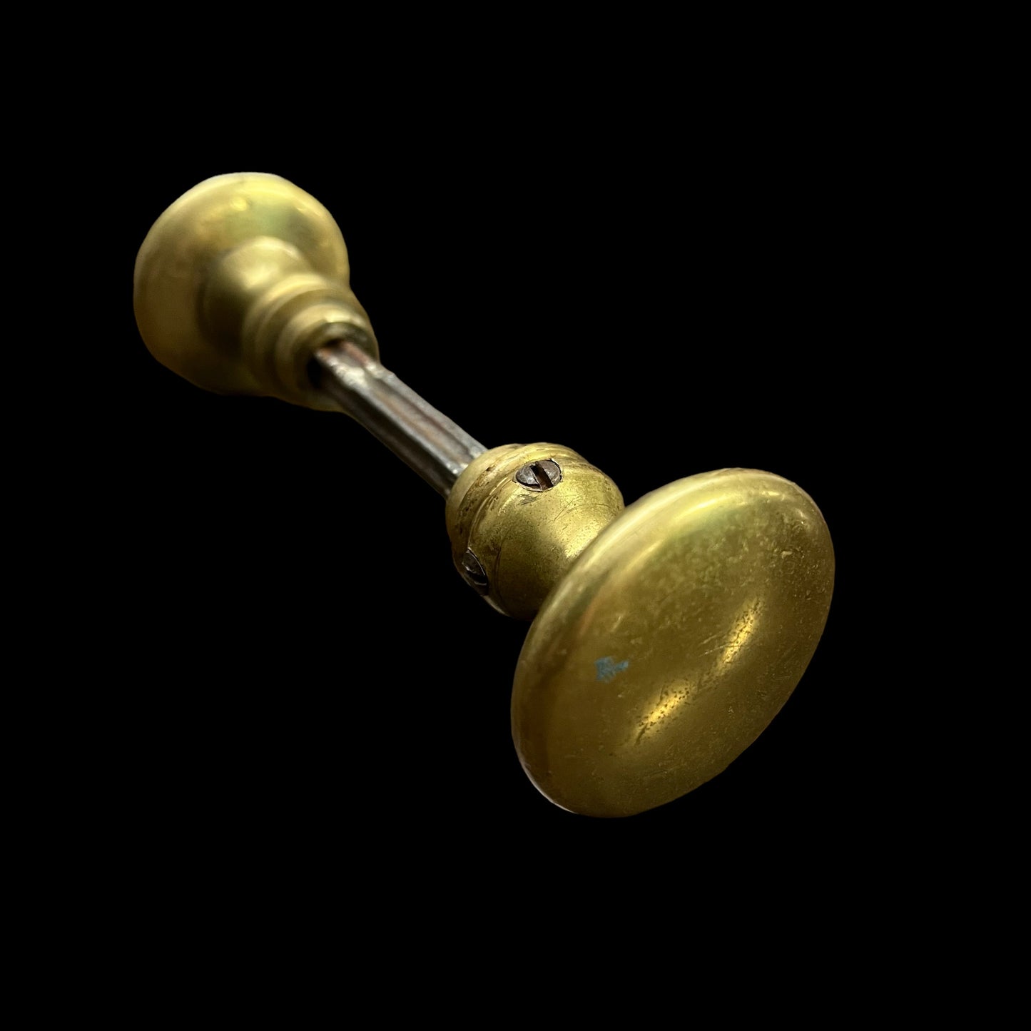 Antique Heavy Cast Brass Door Knob Set