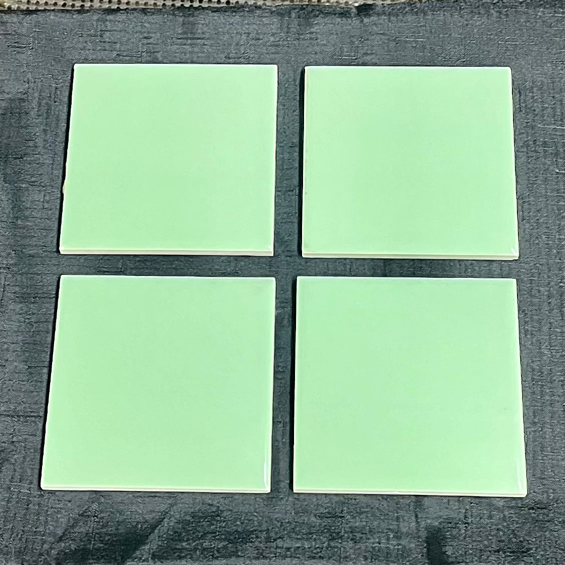 Large Lot of Vintage Mid-Century Seafoam or Mint Green Ceramic Tile