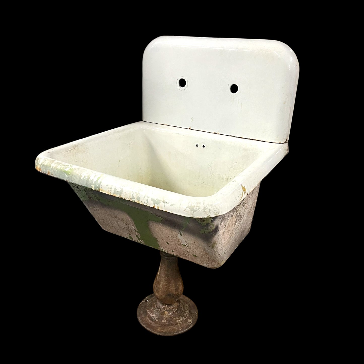 Antique Kohler Porcelain Enameled Cast Iron Pedestal Sink