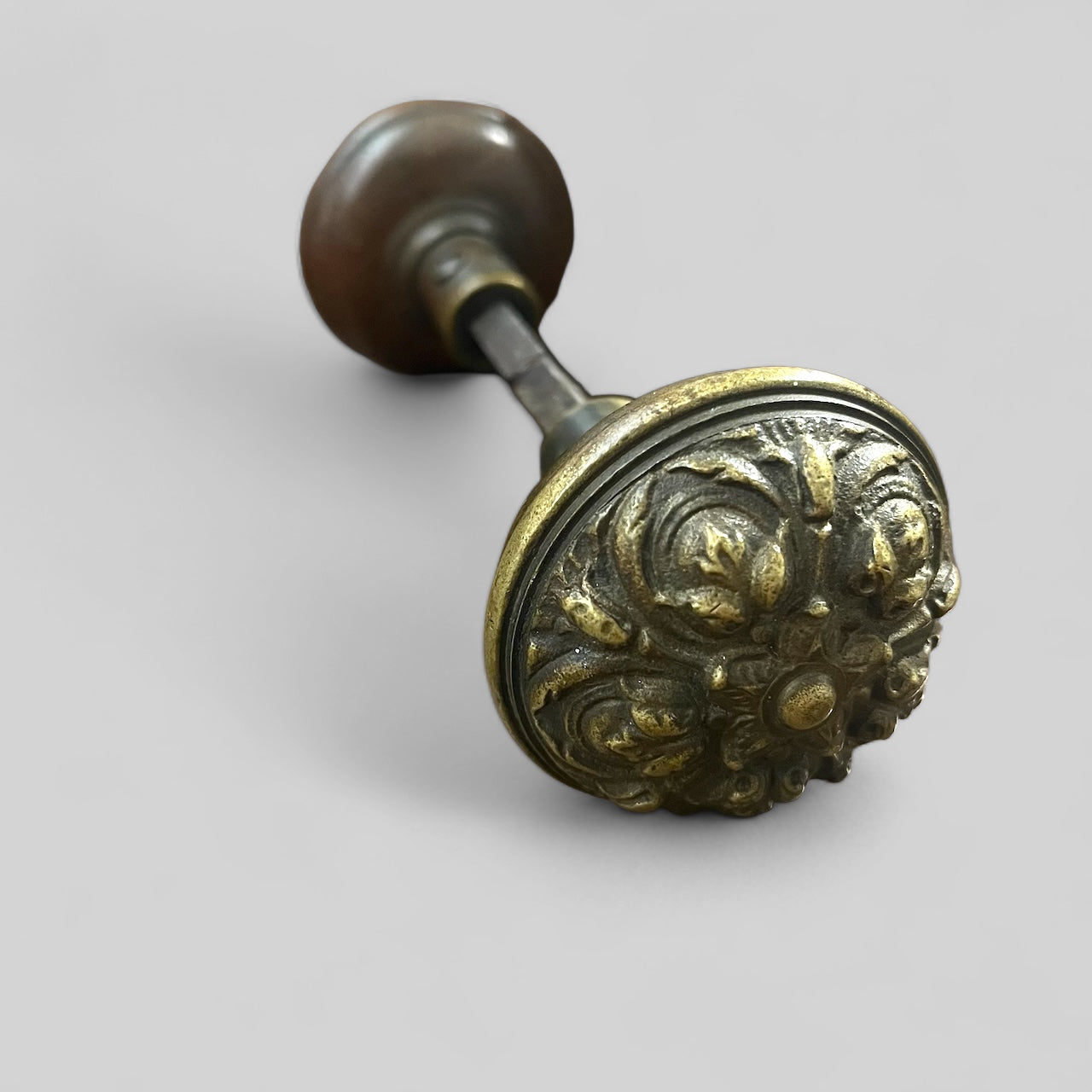 Antique (c. 1915) Penn Hardware Cast Bronze Doorknob Set