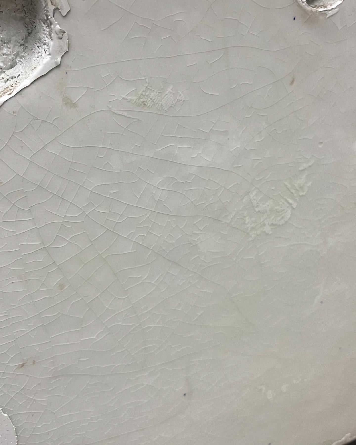 Large Basin Earthenware Antique Utility Sink With Legs