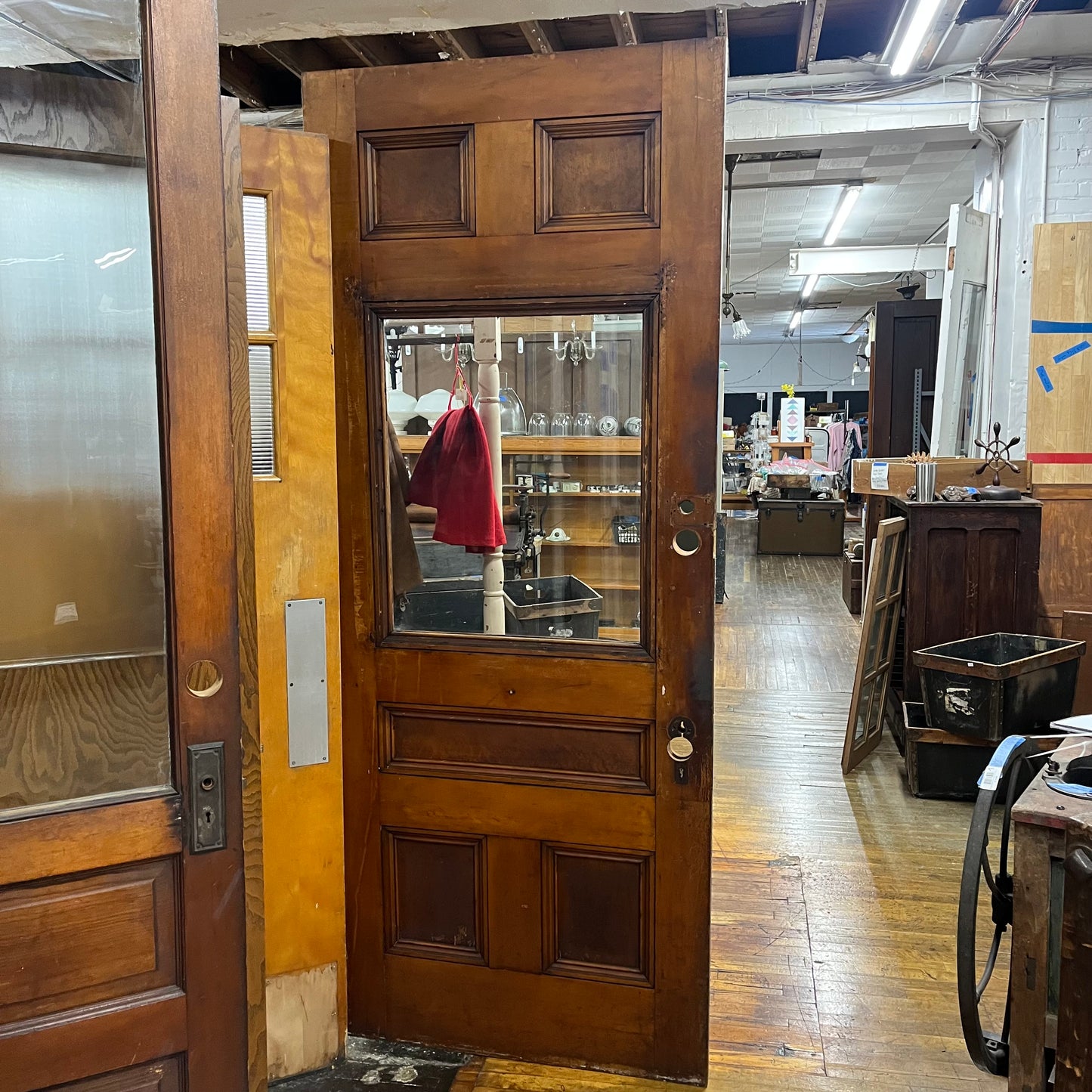 Antique Exterior Door With Half Glass